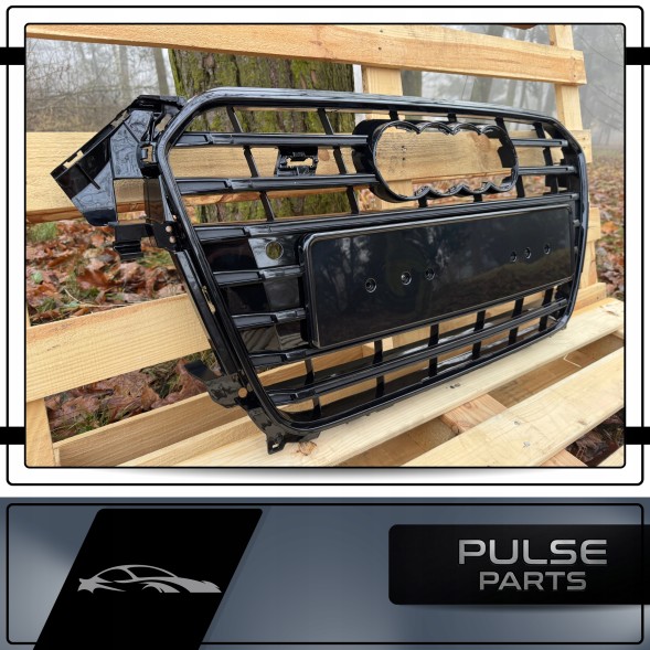 Pulse A4-S132 Гриль Audi A4 B8 2011-2015 Чорний Блиск Атрапа Бампер Po-lift стиль S4
