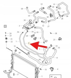 Volvo OE 30776160 Шнур розширювального бака 1.6 d4 volvo s40 c30 v50 oe 30776160