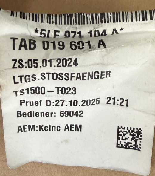 Skoda OE 5LE971104A 5LE971104 A TAB 019 601 A НОВИЙ ДжГУТ ПРОВОДІВ ДЛЯ ВСТАНОВЛЕННЯ ЗАДНЬОГО БАМПЕРА PDC SKODA ENYAQ 5LE971104A OEM