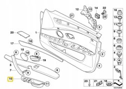 BMW OE 51416983693 BMW E60 E61 LCI Накладка дверного замка OE