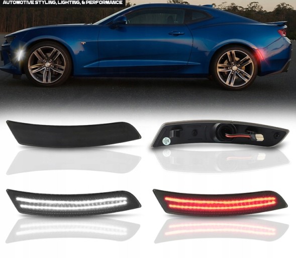 Китай 000-CM16-FRSM Габаритні LED ліхтарі передні та задні - Комплект CHEVROLET CAMARO 2016-2024