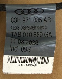 Audi OE 83H971085AR 83H971085 AR TAB 010 889 GA audi q3 f3 wiązka zderzaka przód 83h971085ar czujniki pdc instalacja przedniego zderzaka oem oe audi q3 КОМПЛЕКТ ПРОВОДКИ ПЕРЕДНЬОГО БАМПЕРА AUDI Q3 F3 83H971085AR + ДАТЧИКИ PDC OEM