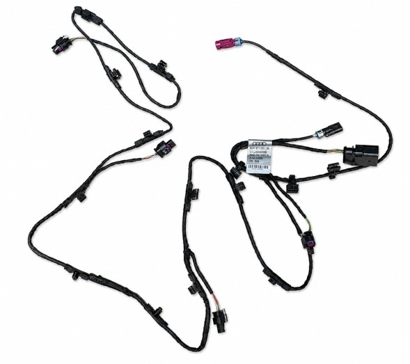 Audi OE 83H971085AR 83H971085 AR TAB 010 889 GA audi q3 f3 wiązka zderzaka przód 83h971085ar czujniki pdc instalacja przedniego zderzaka oem oe audi q3 КОМПЛЕКТ ПРОВОДКИ ПЕРЕДНЬОГО БАМПЕРА AUDI Q3 F3 83H971085AR + ДАТЧИКИ PDC OEM