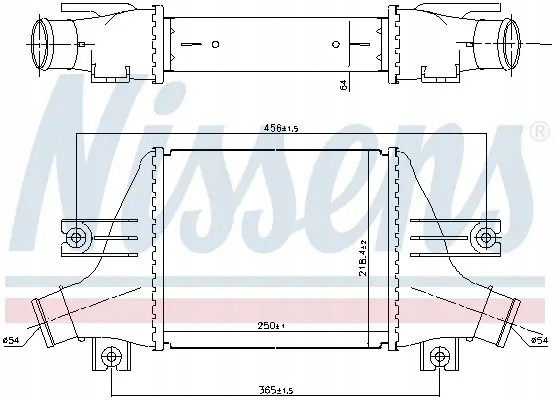 Nissens 96163 Охолоджувач повітря інтеркулер 96163 nissens
