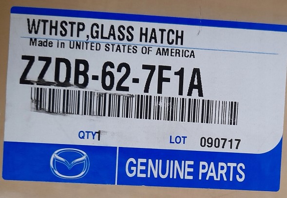 Mazda OE Ущільнювач скла - Mazda Tribute 2008-2011 ZZDB627F1A