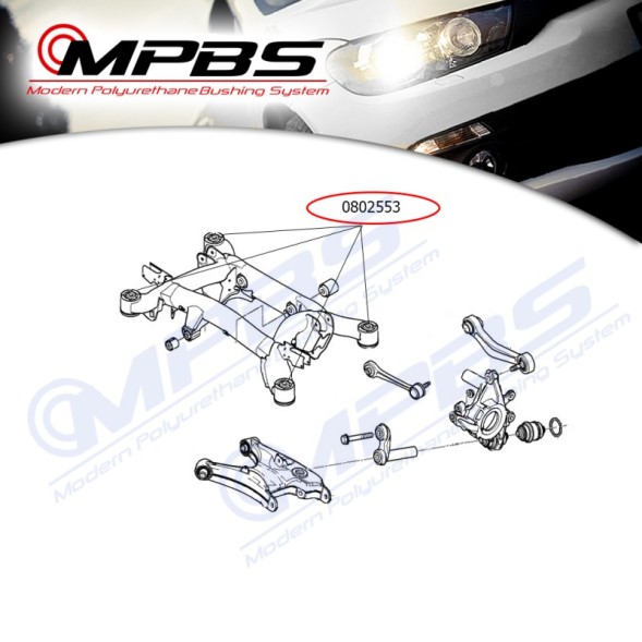 MPBS 0802553 Задня поліуретанова втулка MPBS 80ShA для BMW E39 Touring 1995-2004