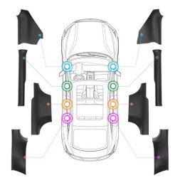 AD BRAKE B0GF1PSYF4 НАКЛАДКИ НА ПОРОГИ АВТОМОБІЛЯ ВУГЛЕЦЕВЕ ВІЛОКНО ЗАХИСТ ДВЕРЕЙ КОМПЛЕКТ 8 ШТУК