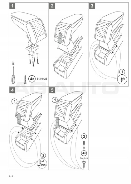 Rati V00903 Підлокітник ARMSTER STANDARD RATI, Skoda Octavia 1997-2009 рр.