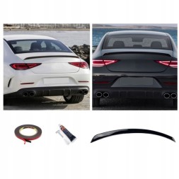 Motosport Parts SW-MB-127+S004050-GLS Задній елерон Чорний для Mercedes C257 CLS Coupe