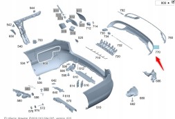 Mercedes-Benz OE A2058854603 НАКЛАДКА СПОЙЛЕР НА БАМПЕР MERCEDES C CLASS W205