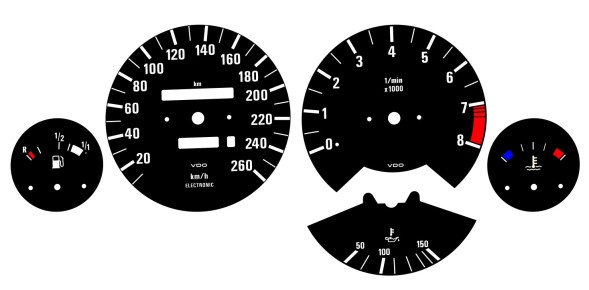 Moman 0089688097502 BMW 3 (E30) M3 1986–1991 циферблати спідометра, датчики, копія