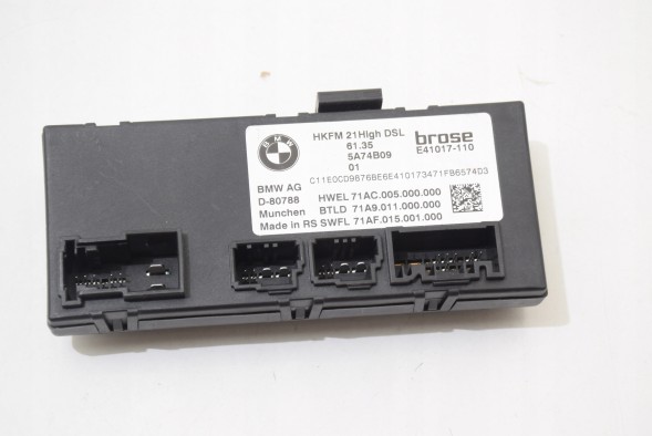 BMW OE 5A74B09 61355A74B09 moduł klapy bagażnika BMW BMW 5' G61 IX I20 БЛОК КЕРУВАННЯ КРИШКИ БАГАЖНИКА