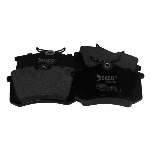 DACO 2× DACO GERMANY 603016 Гальмівний диск + Гальмівні колодки DACO Megane Clio Scenic Wind ЗАДНІ