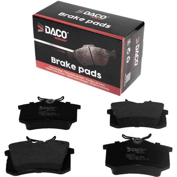 DACO 2× DACO GERMANY 603016 Гальмівний диск + Гальмівні колодки DACO Megane Clio Scenic Wind ЗАДНІ