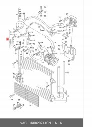Prolights ACN1K0820741CN ШНУР КОНДИЦІОНУВАННЯ ПОВІТРЯ AUDI A3 SEAT LEON SKODA OCTAVIA SUPERB 1К0820741СН