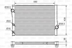 Valeo 701549 Радіатор, система охолодження двигуна valeo 701549