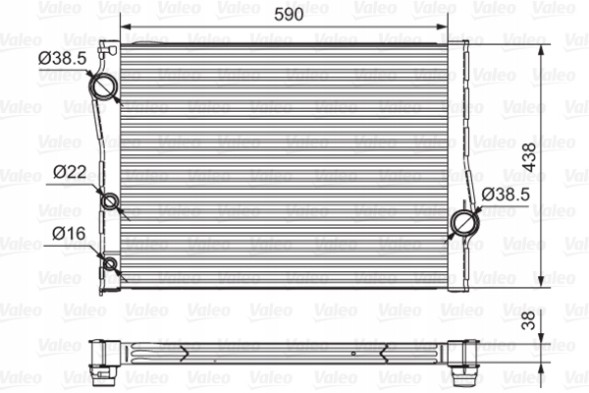 Valeo 701549 Радіатор, система охолодження двигуна valeo 701549