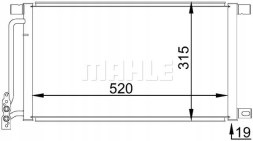 Mahle AC 235 001S Конденсатор радіатора кондиціонування повітря ac 235 001s mahle