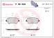 P59050 BREMBO Комплект гальмівних колодок з 4 шт дисків