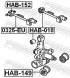 HAB 018 FEBEST САЙЛЕНТБЛОК ЗАДНЬОГО ВАЖЕЛЯ