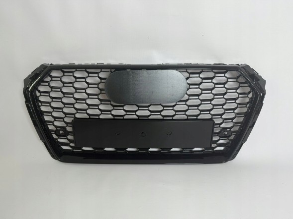 Китай AUDI A4 B9 PRZEDNIA ATRAPA CHŁODNICY GRILL PLASTER MIODU RS CZARNY POŁYSK Решітка радіатора Audi A4 B9 чорний глянець ABS стільники