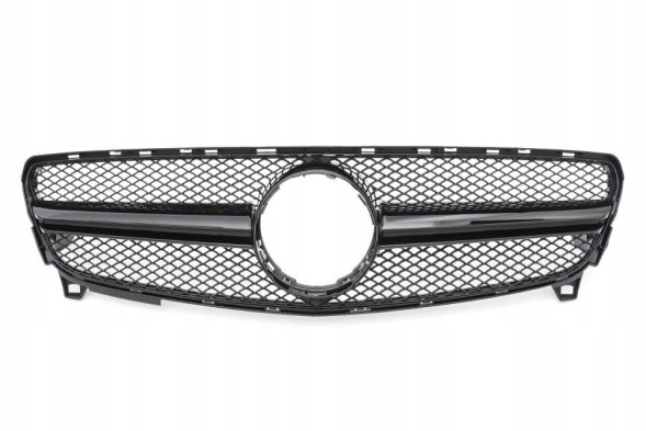 Китай GR025053 Атрапа гриль GT STYLE Mercedes A-Class W176 ЧОРНИЙ БЛИСК 12–15 (PRE-LIFT)