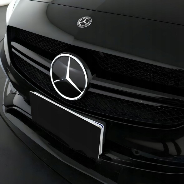 Китай GR025053 Атрапа гриль GT STYLE Mercedes A-Class W176 ЧОРНИЙ БЛИСК 12–15 (PRE-LIFT)