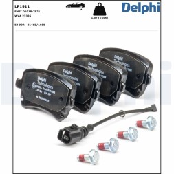 LP1911 DELPHI Комплект гальмівних колодок з 4 шт дисків