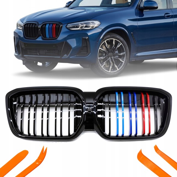TOPGER KRG-BMW-432 XX РЕШІТКА РАДІАТОРА BMW iX3 20-23 ЧОРНИЙ ГЛЯНЕЦЬ КОЛІР M ПАКЕТ 2 РЕБРА