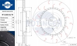 Rotinger RT 21355-GL T9 Rotinger границі audi a5 s5 задні 330мм 1кп