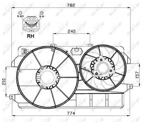 NRF 47000 Вентилятор охолодження 47000 nrf ford mondeo i