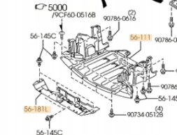 Mazda OE F15156110D , F151-56-1Y1D КРІШКА ДВИГУНА БАМПЕР MAZDA RX-8
