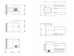 e-connectors AT06-3S/AT04-3P/ZEST/100 DEUTSCH-DT 3-pin роз'єми (100шт.) Amphenol-AT
