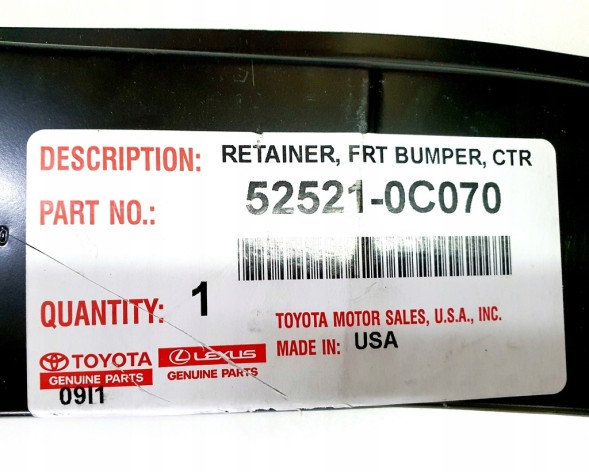 Toyota OE 525210C070 Ремінь передньої балки бампера передній TOYOTA TUNDRA OE