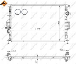 NRF 53811 Water cooler nrf 53811 радіатор, система охолодження двигуна