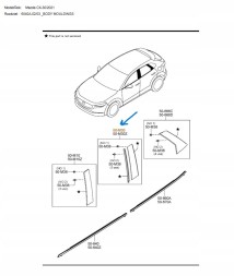 Mazda OE Накладка права декоративна задня двері Mazda CX-30 DM DGH950M30