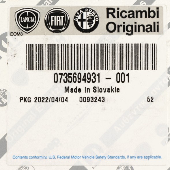 Fiat OE Зовнішня ліва ручка дверей (передні) Fiat OE 735694931