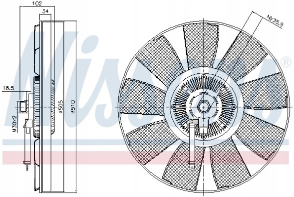 Nissens 86218 Віскомуфти nissens 86218