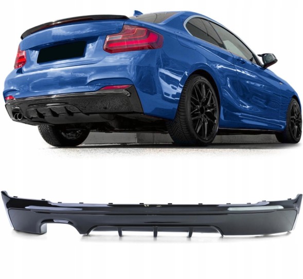Китай 508379658 НАКЛАДКА БАМПЕРА ЗАДНЯ ДИФУЗОР ЗАДНІЙ СПОЙЛЕР BMW F22 F23 ЧОРНИЙ ГЛЯНЕЦЬ