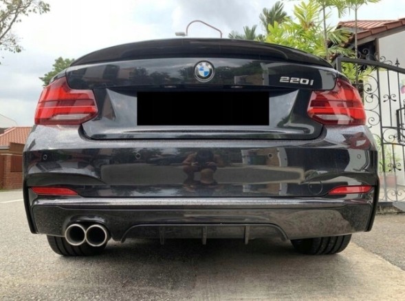 Китай 508379658 НАКЛАДКА БАМПЕРА ЗАДНЯ ДИФУЗОР ЗАДНІЙ СПОЙЛЕР BMW F22 F23 ЧОРНИЙ ГЛЯНЕЦЬ