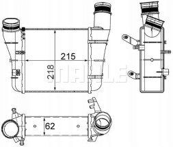 Mahle CI 336 000S Інтеркулер audi a4 b6 a4 b7 a6 c5 1.9d/2.0d 11/00-03/09