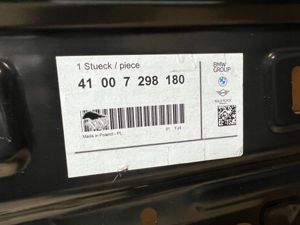 BMW OE 41007298180 SCHW1 BMW 3 F30 F31 ПРАВИЙ ПОРОГ ЗАДНЯ ЧАСТИНА ОРИГІНАЛ