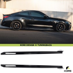 Китай KR0142204 НАКЛАДКИ НА ПОРІГ BMW G22 G23 M-Paket Чорний Сапфір KORE