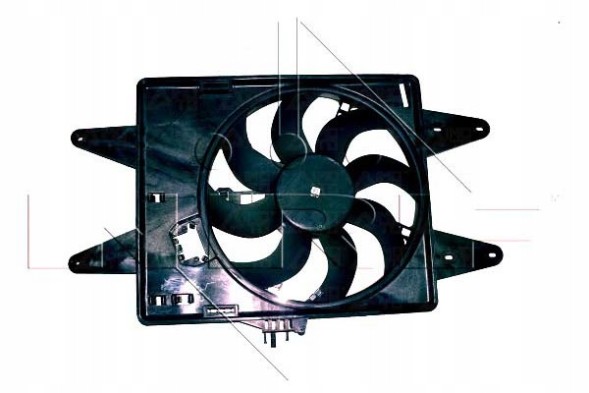 NRF NRF47430(iMOTO) Вентилятор радіатора fiat doblo 1,9d 00- nrf + набір водія #37