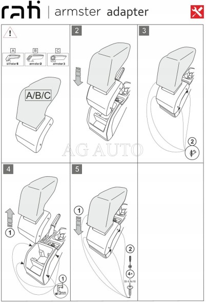 Rati C05353A Стандартний підлокітник для Seat Leon III 2013-2020 рр