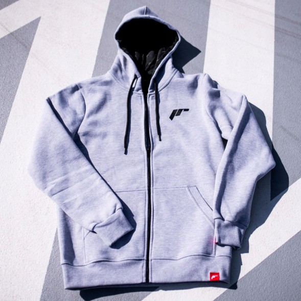 Китай HOODIE-UJRLOGOLG-M JR Толстовка унісекс на блискавці з логотипом, світло-сіра, розмір M