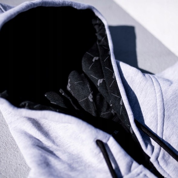 Китай HOODIE-UJRLOGOLG-M JR Толстовка унісекс на блискавці з логотипом, світло-сіра, розмір M