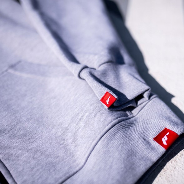 Китай HOODIE-UJRLOGOLG-M JR Толстовка унісекс на блискавці з логотипом, світло-сіра, розмір M