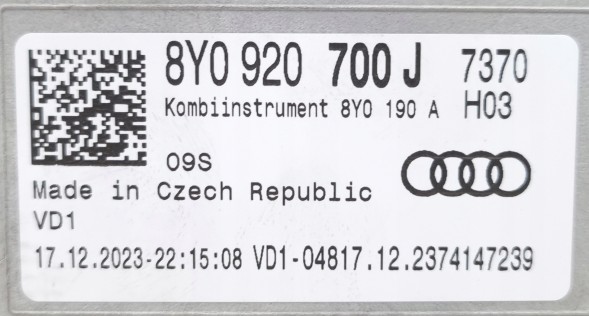 Audi OE 8Y0920700J A3 8Y Лічильник/приладова панель Audi A3 8Y 8Y0920700J
