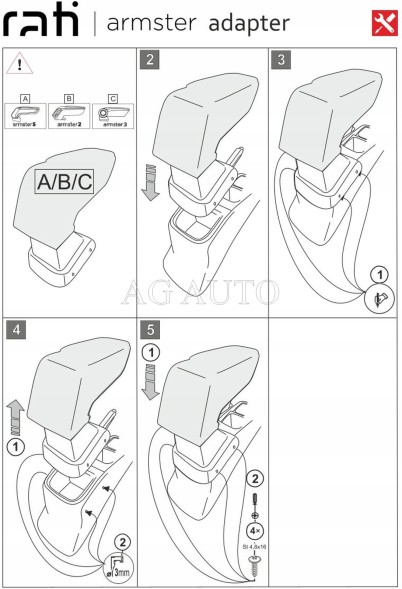 Rati V05221A Підлокітник Armster 3, Suzuki Vitara, 2015-, тканина